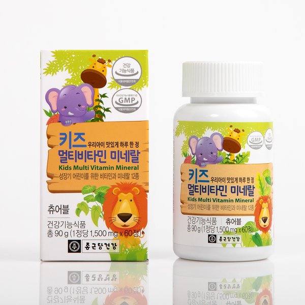 종근당 키즈 멀티비타민 미네랄, 60정, 1개