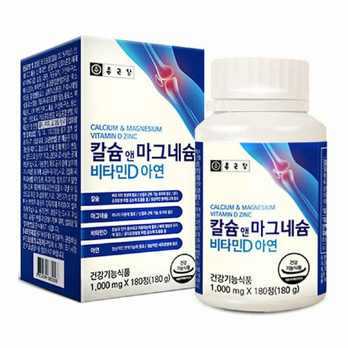 종근당 칼슘 앤 마그네슘 비타민D 아연, 180정, 1개