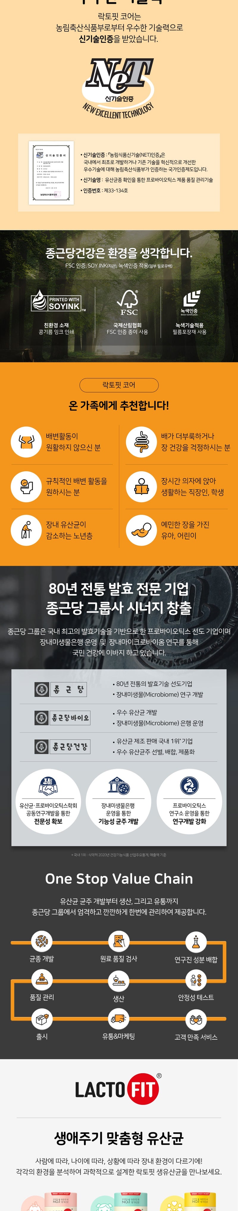 락토핏 코어 유산균, 60포, 1개